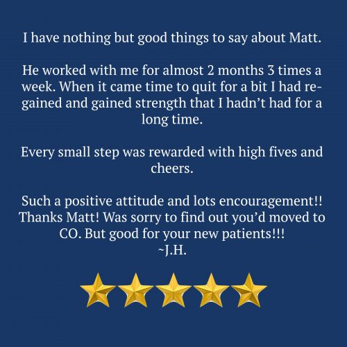 Threshold Physical Therapy and Performance 5-Star Reviews